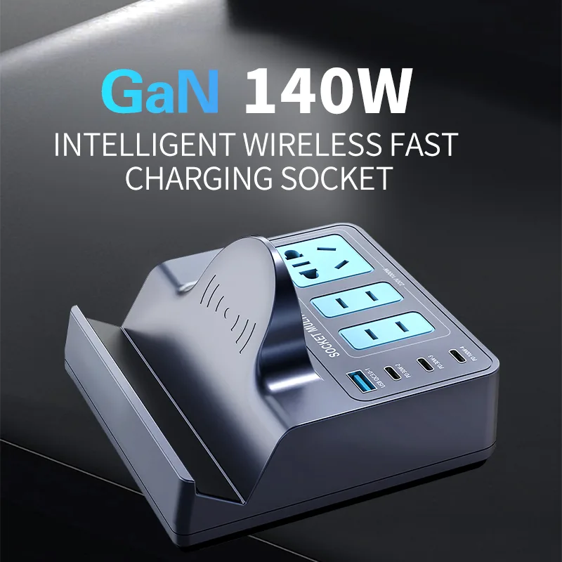 H12 140 W Desktop Charging Socket with Wireless Pad product photograph
